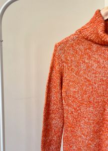 Cozy Orange Turtleneck Sweater