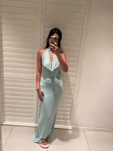 Elegant Mint Green Maxi Dress