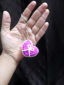 crochet heart keychain ❤️💝