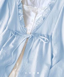 Cute Ruffle Bow Detail Blouse