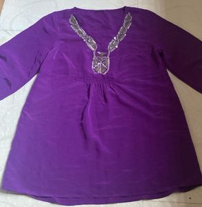 Purple Polyester Top