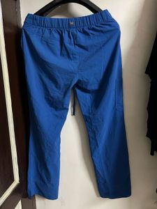 Blue Casual Cargo Pants