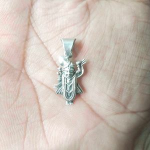 92.5 Silver Lord Krishna (shreenathji ) Pendent.