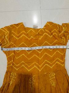 Elegant Mustard Yellow Cotton Kurta