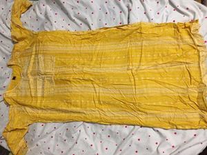Yellow Embroidered Kurta