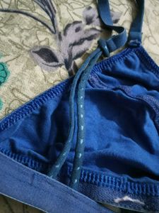 Blue Bra mini heart' ♥