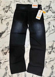 Men's Black Relaxed baggy Fit Jeans