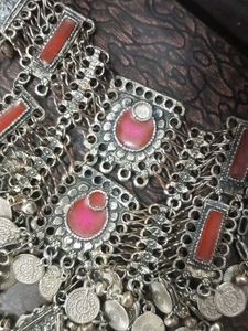 Boho Silver Tone Statement Necklace