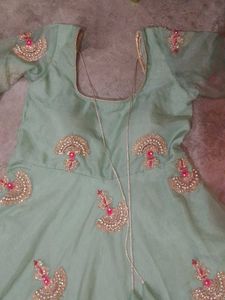 Mint Green Embellished Anarkali Dress
