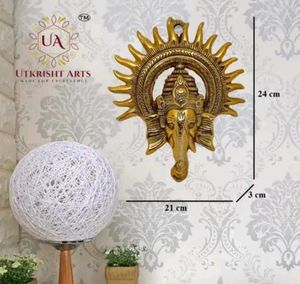 Golden Ganesha Wall Hanging