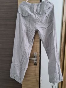 Women Light Blue Cargo Pants
