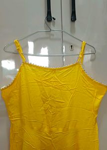 Vibrant Yellow Kurta Set with Colorful Dupatta