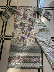 Floral Print Kurta and Pants Set