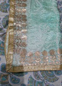 Embellished Mint Green Dupatta