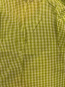 Lime Green Gingham Button-Up Shirt