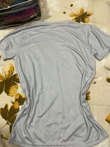 Light Grey gym compress top for women