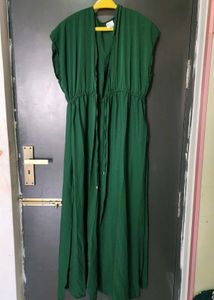 Emerald Green Flowy Midi Dress