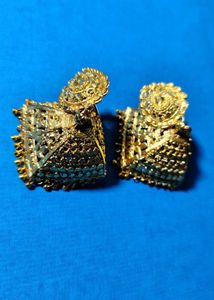 Golden Oxidised Big Jhumkas