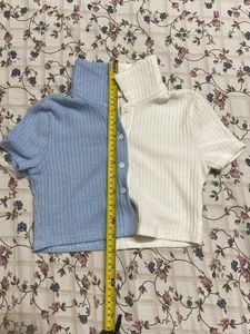 Two-Tone Ribbed Knit Top