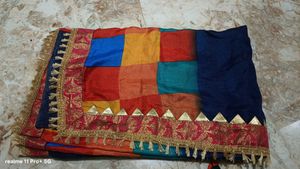 saree with Tassel Border