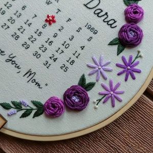 Calendar Themed Birthday Hoop