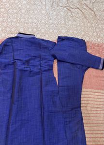 manyavar Men's Blue Kurta