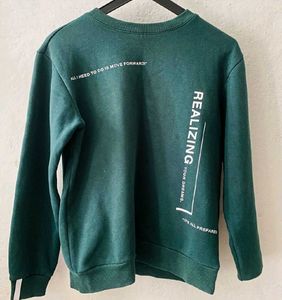 Oversized Green Graphic Sweatshirt