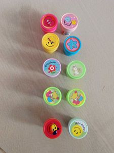 Cartoon Self-Inking Stamps Set for return gif