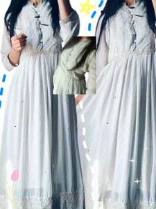 Elegant White Ethnic Gown