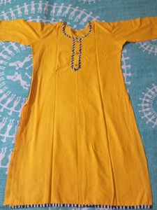 Yellow Cotton Kurti