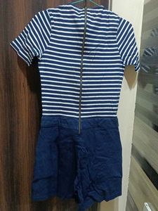 Miss chase Striped Blue Jumpsuit Shorts