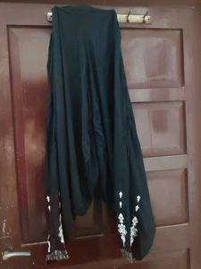 Elegant Black Co-ord Set with White Embroidery