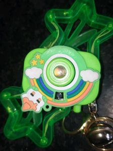 Cute Rainbow Cloud Camera Keychain