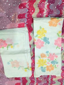 unused fresh White Floral Kurta Set with Dupatta