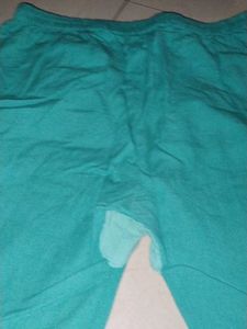 White &amp; Turquoise Full Pants