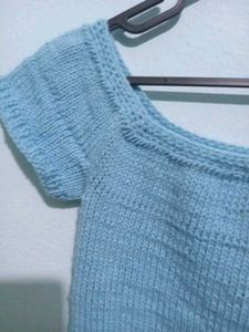 Light Blue Knit Top
