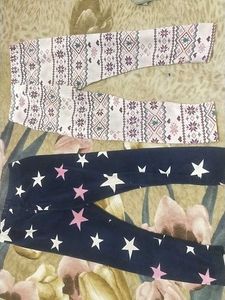 Printed Leggings Bundle Fot 2-4 Year Girl
