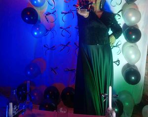Elegant Black Full Length Gown