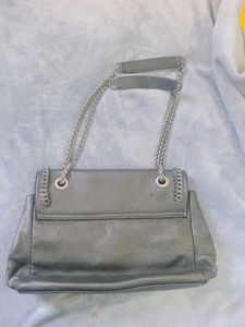 Chic Black Chain Detail Bag
