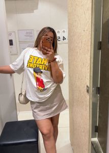 Casual Beige Mini Skirt