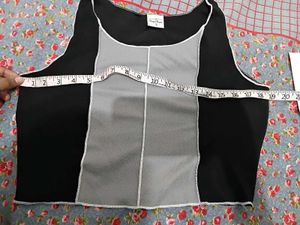 Trendy Color Block Crop Top