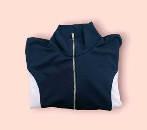 Navy & White Track Jacket