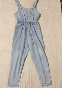 Light Wash Denim Jumpsuit