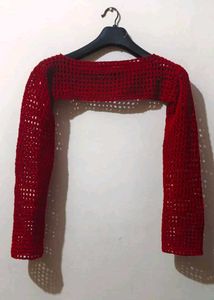 Red Crochet shrug