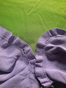 Lavender Puff Sleeve Crop Top