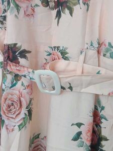 Floral Maxi Dress with Belt