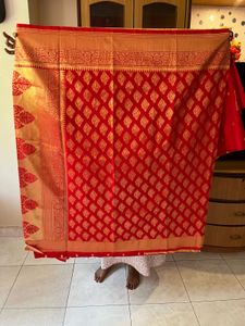 Pure Silk Red & Gold Saree ❤️