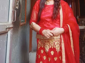 Red &amp; Gold Lehenga Choli Set