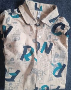 Unique Graphic Print Button-Down Shirt