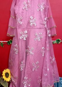 Beautiful Pink Gown With Shrug New